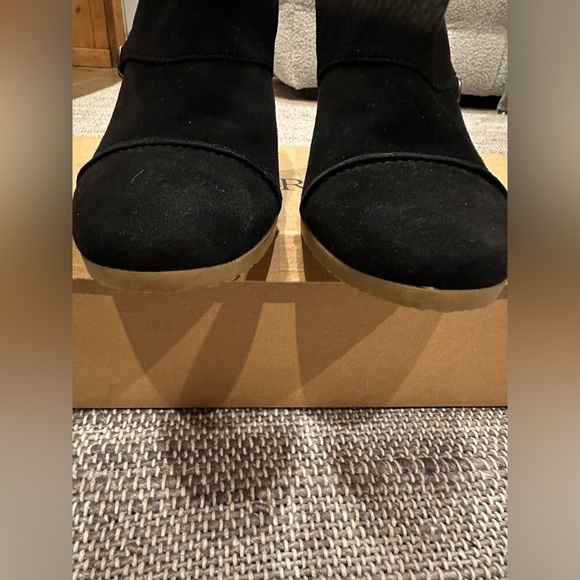 J. Crew black suede wedge booties 8.5 - Picture 8 of 12